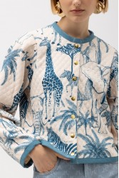MALLORY THE LABEL Malika Jacket Safari Print Μπλε Τζάκετ