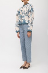 MALLORY THE LABEL Malika Jacket Safari Print Μπλε Τζάκετ