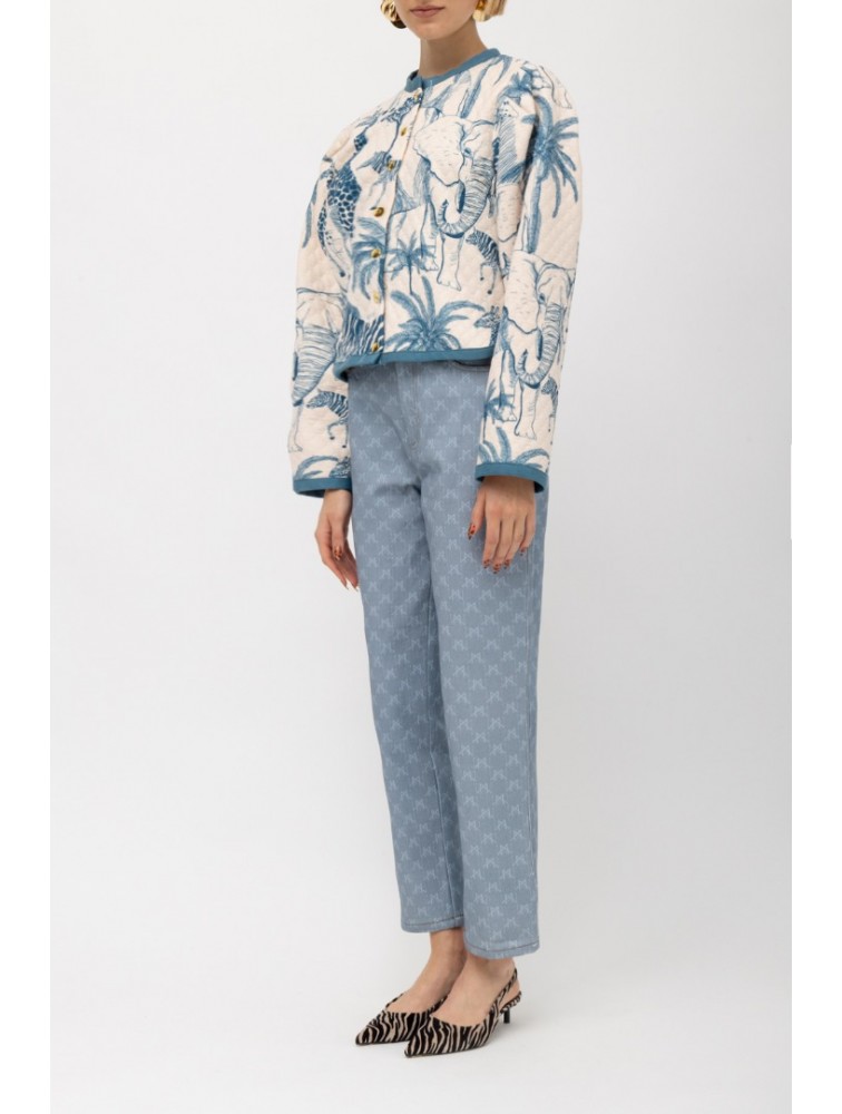 MALLORY THE LABEL Malika Jacket Safari Print Μπλε Τζάκετ