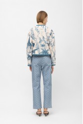 MALLORY THE LABEL Malika Jacket Safari Print Μπλε Τζάκετ