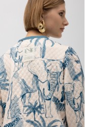 MALLORY THE LABEL Malika Jacket Safari Print Μπλε Τζάκετ