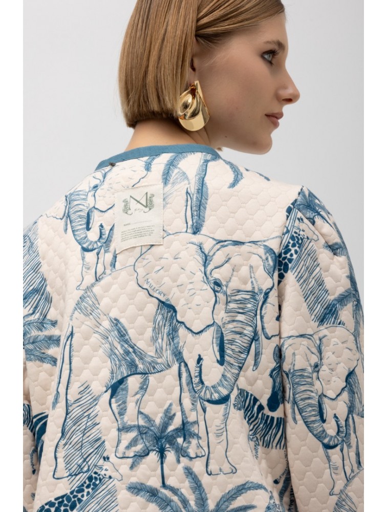 MALLORY THE LABEL Malika Jacket Safari Print Μπλε Τζάκετ