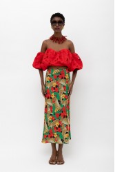 MALLORY THE LABEL Malin Red Tigers Skirt Κόκκινη Φούστα