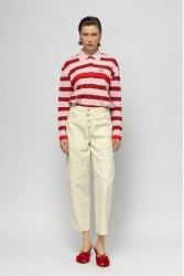 MALLORY THE LABEL Margarita Knit Cardigan Pink Striped Knitted Cardigan