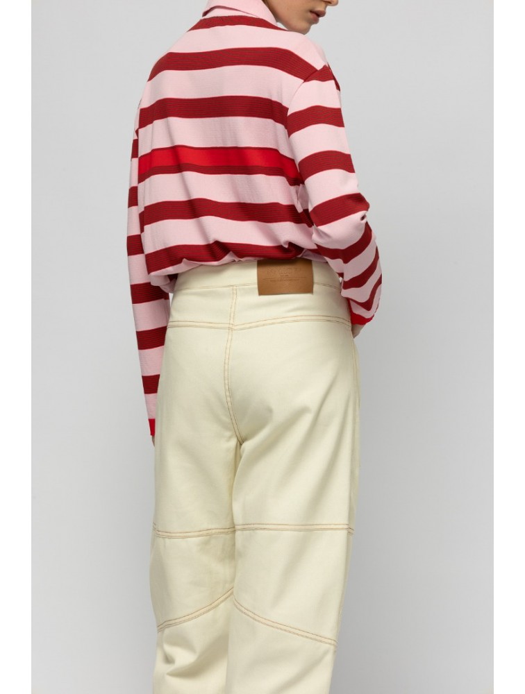 MALLORY THE LABEL Margarita Knit Cardigan Pink Striped Knitted Cardigan