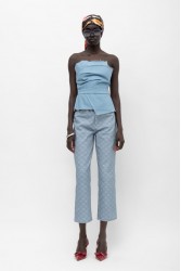 MALLORY THE LABEL Maya Denim Top Ντένιμ Τοπ