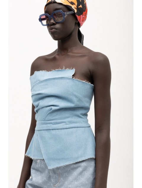 MALLORY THE LABEL Maya Denim Top 