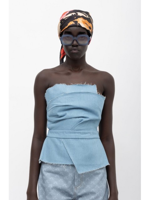 MALLORY THE LABEL Maya Denim Top 