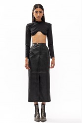 MALLORY THE LABEL Mela Black Top Μαύρο Τοπ