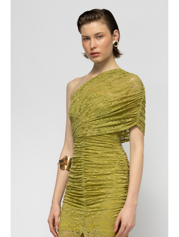 MALLORY THE LABEL Melia Lace Dress Lime