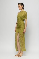 MALLORY THE LABEL Melia Lace Dress Lime