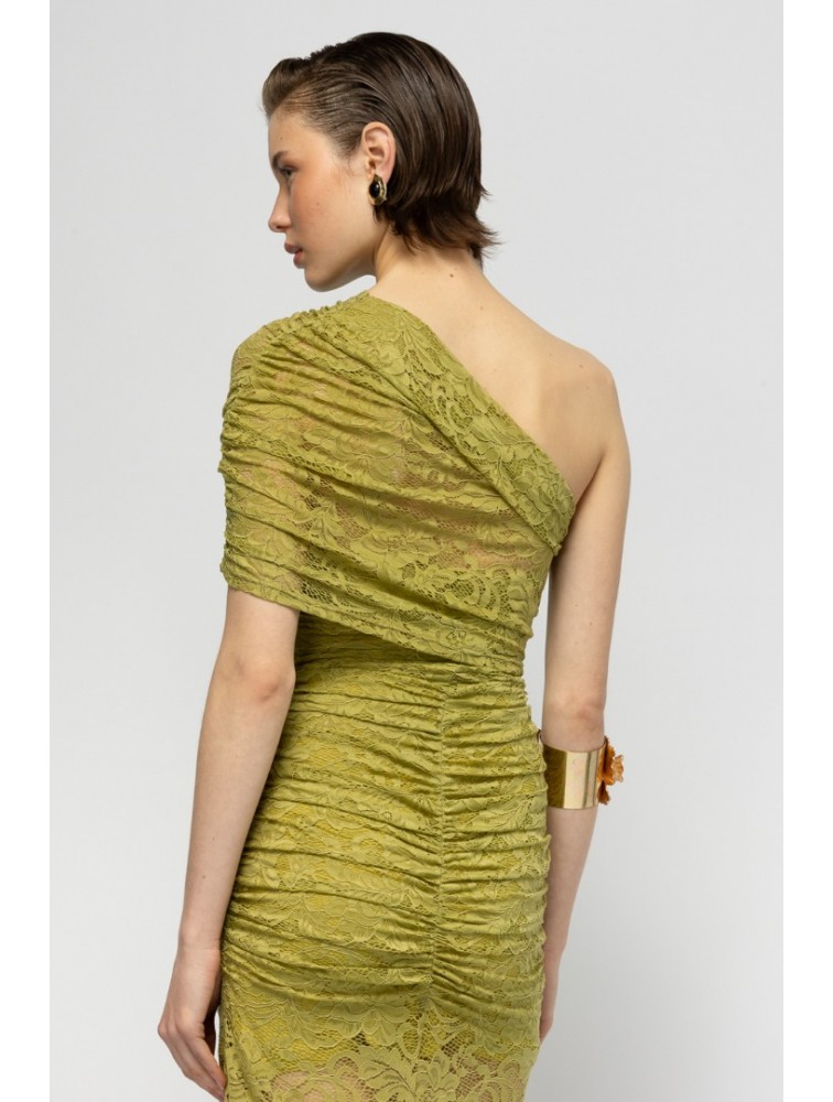 MALLORY THE LABEL Melia Lace Dress Lime