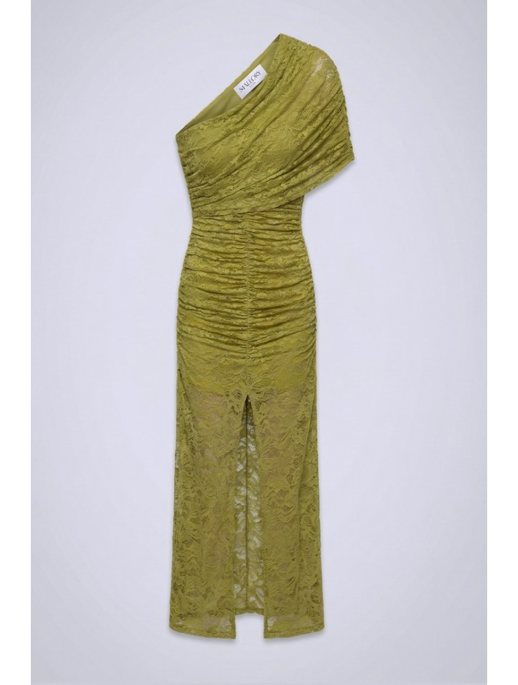 MALLORY THE LABEL Melia Lace Dress Lime