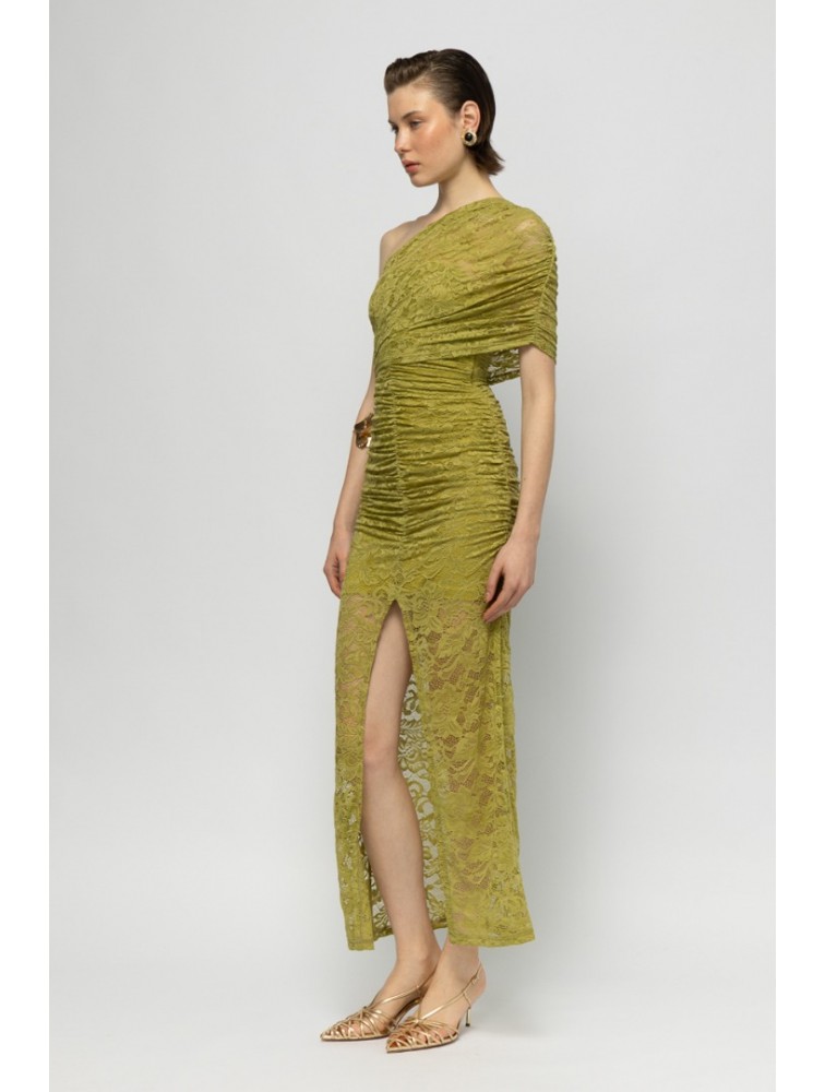 MALLORY THE LABEL Melia Lace Dress Lime