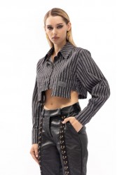 MALLORY THE LABEL Midtown Leather Pants Μαύρο δερμάτινο παντελόνι