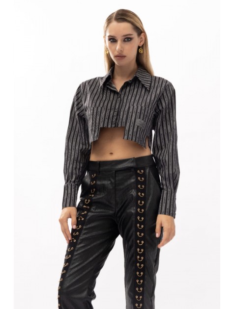 MALLORY THE LABEL Midtown Leather Pants Μαύρο δερμάτινο παντελόνι MALLORY THE LABEL Midtown Leather Pants Μαύρο δερμάτινο παντελόνι
