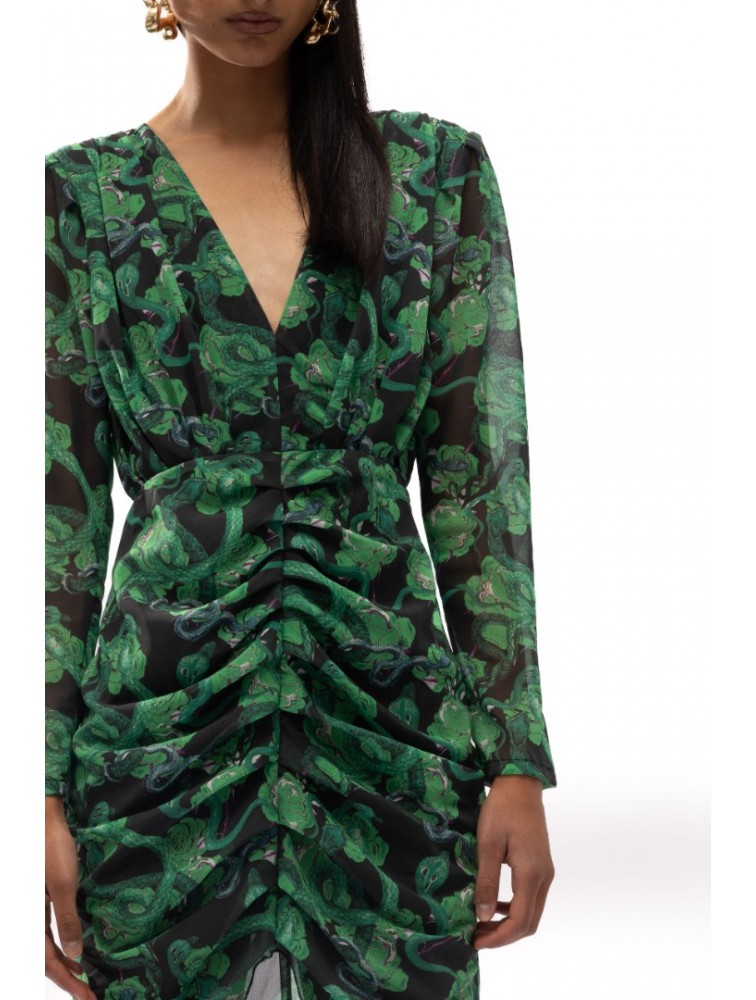 MALLORY THE LABEL Milan Green Dress Πράσινο Φόρεμα
