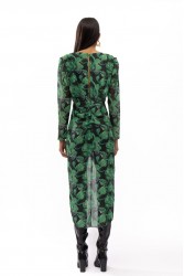 MALLORY THE LABEL Milan Green Dress Πράσινο Φόρεμα