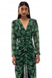 MALLORY THE LABEL Milan Green Dress Πράσινο Φόρεμα