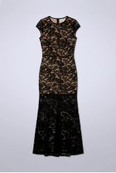 MALLORY THE LABEL Moonveil Black Dress Μαύρο Φόρεμα με Δαντέλα