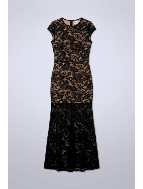 MALLORY THE LABEL Moonveil Black Dress Μαύρο Φόρεμα με Δαντέλα