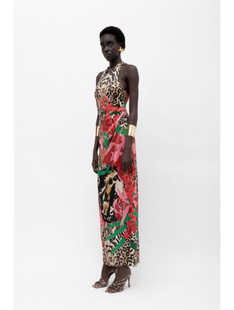 MALLORY THE LABEL Naisha Tiger Print Bloom Dress 