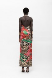 MALLORY THE LABEL Naisha Tiger Print Bloom Dress Τιγρέ Φόρεμα