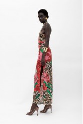 MALLORY THE LABEL Naisha Tiger Print Bloom Dress Τιγρέ Φόρεμα