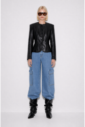MALLORY THE LABEL Outline Black Blazer Μαύρο Σακάκι