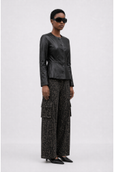 MALLORY THE LABEL Outline Black Blazer Μαύρο Σακάκι