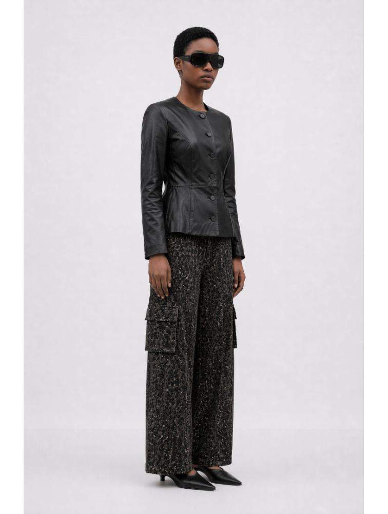 MALLORY THE LABEL Outline Black Blazer Μαύρο Σακάκι