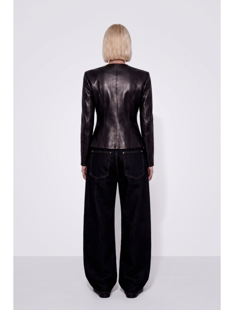 MALLORY THE LABEL Outline Black Blazer Μαύρο Σακάκι
