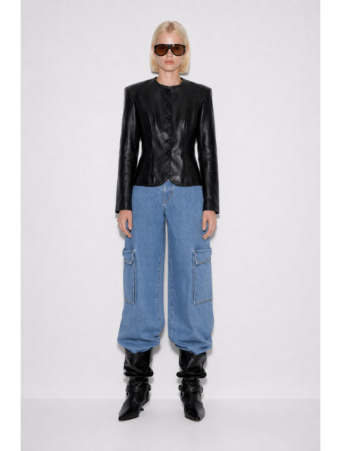 MALLORY THE LABEL Outline Black Blazer Μαύρο Σακάκι
