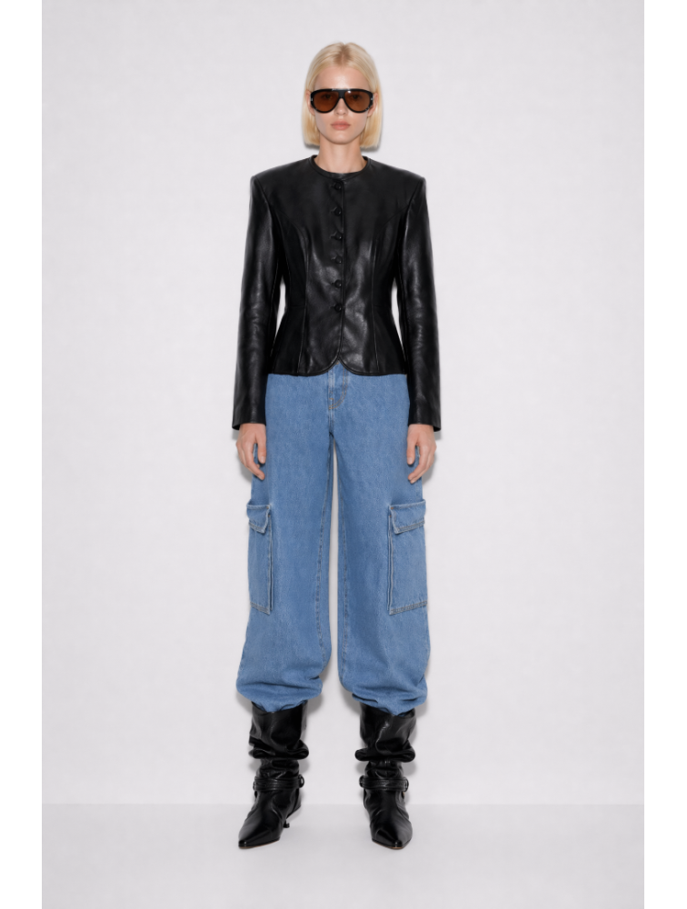 MALLORY THE LABEL Outline Black Blazer Μαύρο Σακάκι