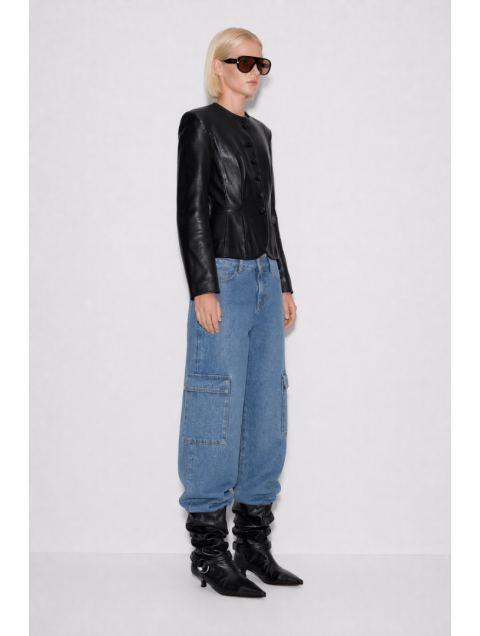 MALLORY THE LABEL Outline Black Blazer Μαύρο Σακάκι