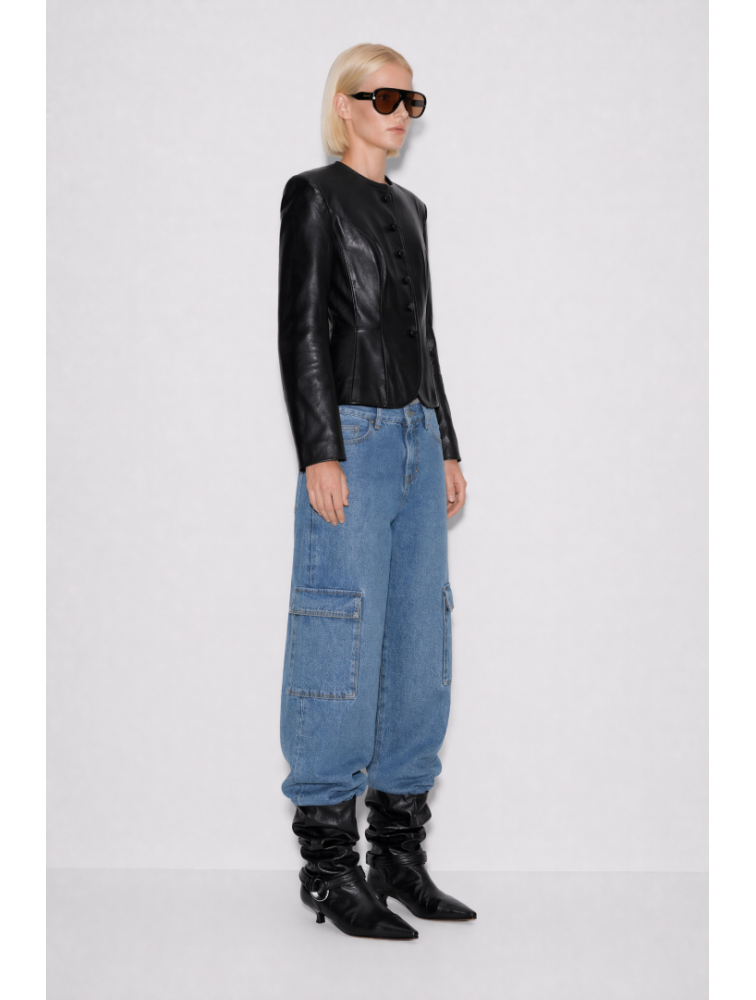 MALLORY THE LABEL Outline Black Blazer Μαύρο Σακάκι