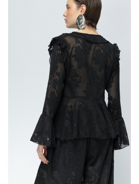 MALLORY THE LABEL Passionfruit Black Cardigan 