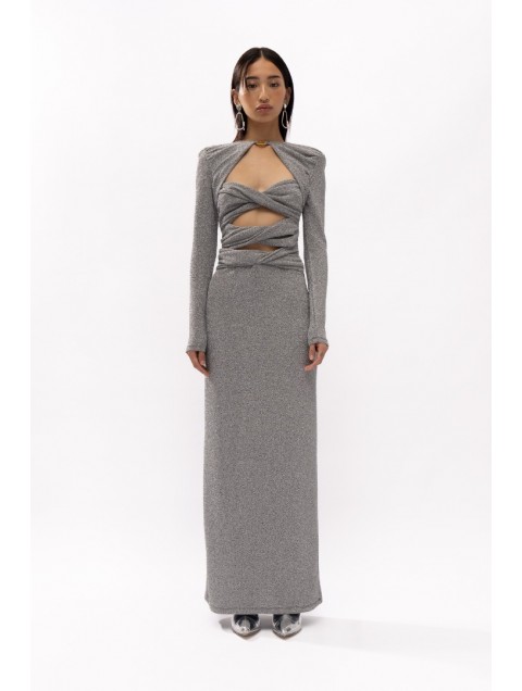 MALLORY THE LABEL Python Silver Dress MALLORY THE LABEL Python Silver Dress