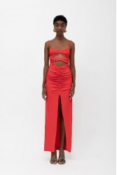 MALLORY THE LABEL Raisha Red Dress Κόκκινο Φόρεμα