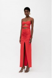 MALLORY THE LABEL Raisha Red Dress Κόκκινο Φόρεμα