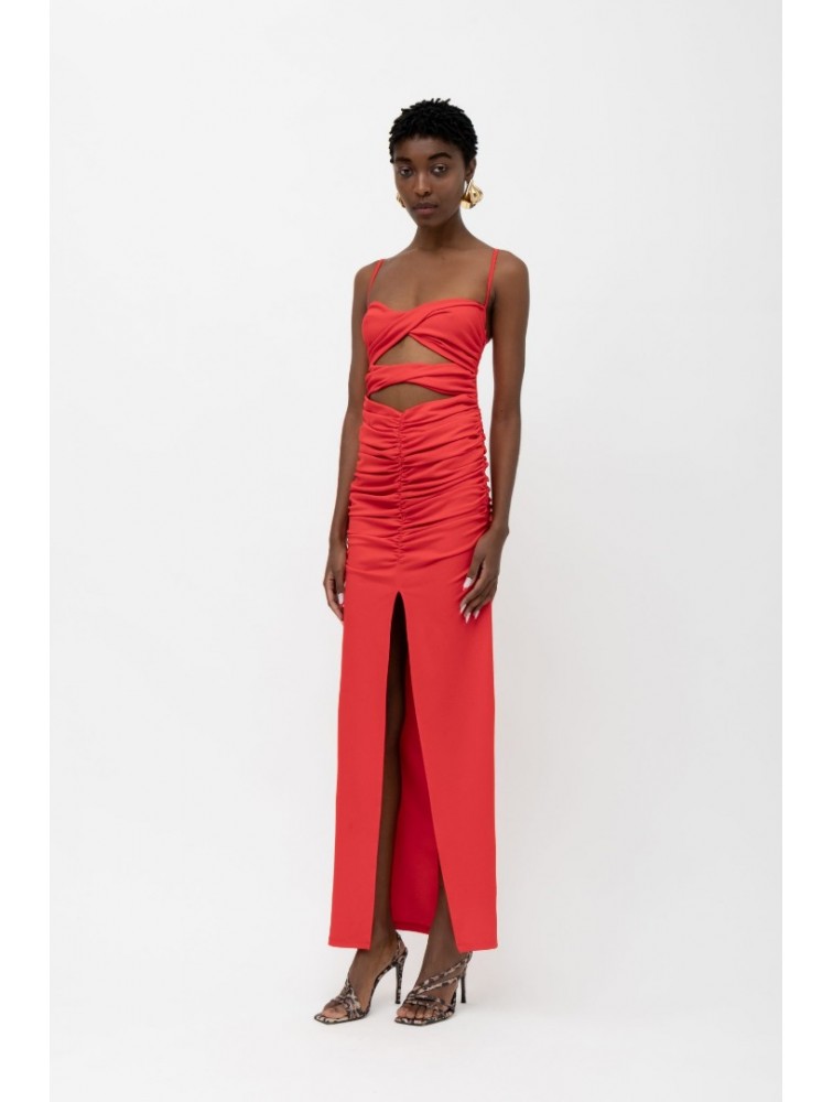 MALLORY THE LABEL Raisha Red Dress Κόκκινο Φόρεμα