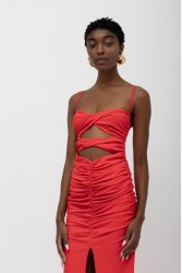 MALLORY THE LABEL Raisha Red Dress Κόκκινο Φόρεμα