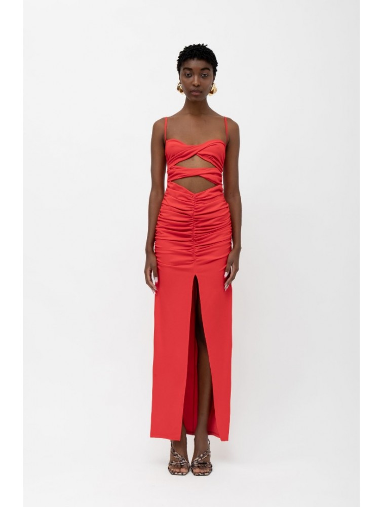 MALLORY THE LABEL Raisha Red Dress Κόκκινο Φόρεμα