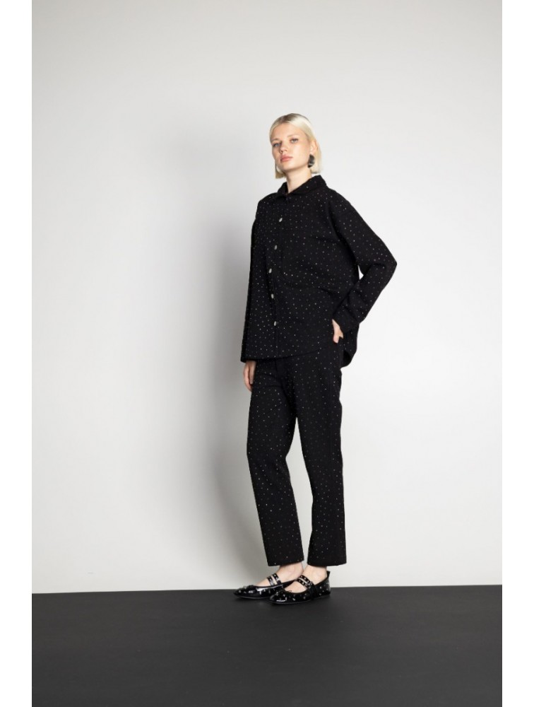 MALLORY THE LABEL Rene Black Denim Pants Μαύρο Τζιν Παντελόνι