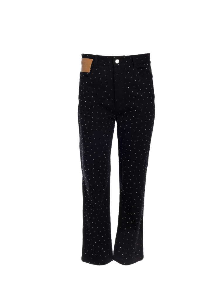 MALLORY THE LABEL Rene Black Denim Pants Μαύρο Τζιν Παντελόνι