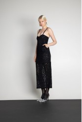 MALLORY THE LABEL Rose Black Dress Μαύρο δαντελένιο Φόρεμα