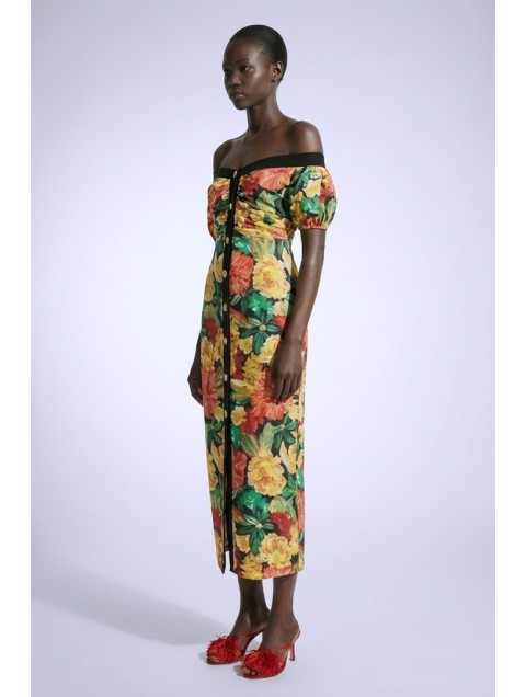 MALLORY THE LABEL Samba Floral Dress Φλοράλ Φόρεμα