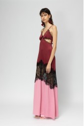 MALLORY THE LABEL Savai Bordeaux Dress