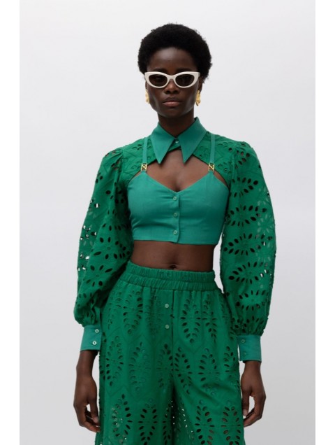 MALLORY THE LABEL Simon Green Crop Top MALLORY THE LABEL Simon Green Crop Top