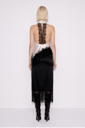 MALLORY THE LABEL Sylvia Black Skirt Μαύρη Φούστα με Δαντέλα